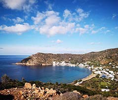 Panoramic photo of Vathi village