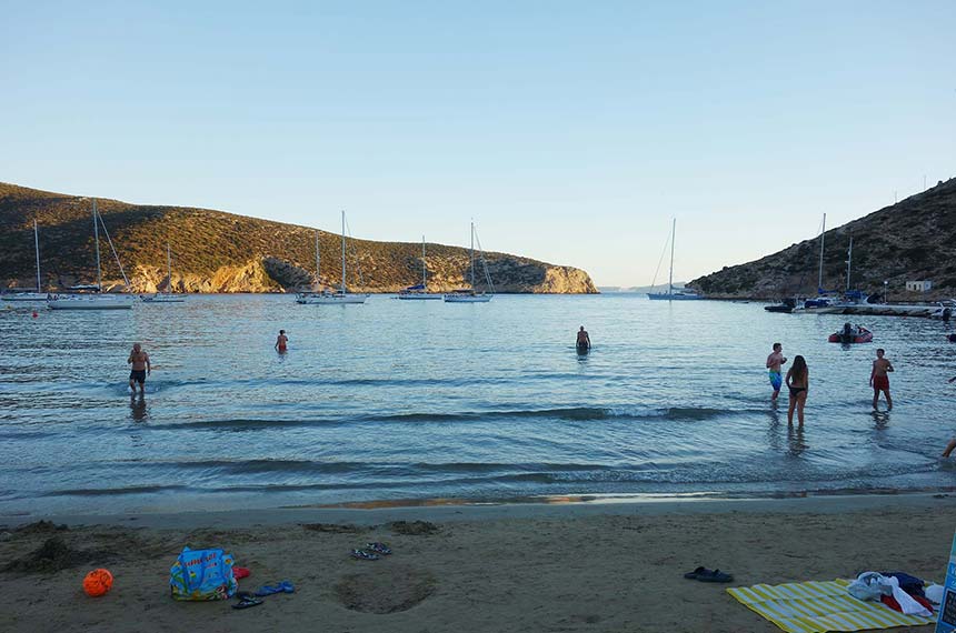 Swim until late afternoon at Vathi