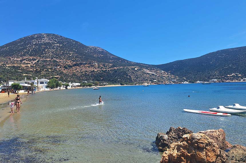Swimming at Vathi Sifnos
